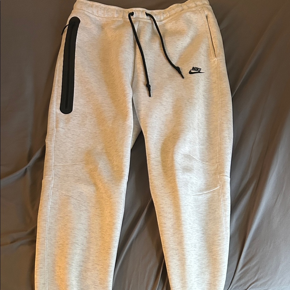 Nike Light Gray Joggers with Black Details
